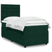 Pat box spring cu saltea, verde închis, 90x200 cm, catifea - WALTI WALTI