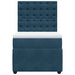 Pat box spring cu saltea, albastru, 90x200 cm, catifea - WALTI WALTI