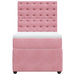 Pat box spring cu saltea, roz, 90x200 cm, catifea - WALTI WALTI
