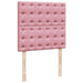 Pat box spring cu saltea, roz, 90x200 cm, catifea - WALTI WALTI