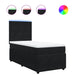 Pat box spring cu saltea, negru, 100x200 cm, catifea - WALTI WALTI