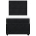 Pat box spring cu saltea, negru, 100x200 cm, catifea - WALTI WALTI