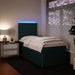 Pat box spring cu saltea, verde închis, 100x200 cm, catifea - WALTI WALTI