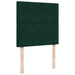 Pat box spring cu saltea, verde închis, 100x200 cm, catifea - WALTI WALTI