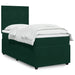 Pat box spring cu saltea, verde închis, 100x200 cm, catifea - WALTI WALTI