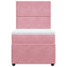 Pat box spring cu saltea, roz, 100x200 cm, catifea - WALTI WALTI