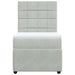 Pat box spring cu saltea, gri deschis, 100x200 cm, catifea - WALTI WALTI