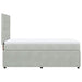Pat box spring cu saltea, gri deschis, 100x200 cm, catifea - WALTI WALTI