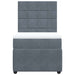 Pat box spring cu saltea, gri închis, 100x200 cm, catifea - WALTI WALTI