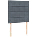 Pat box spring cu saltea, gri închis, 100x200 cm, catifea - WALTI WALTI