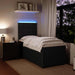 Pat box spring cu saltea, negru, 100x200 cm, catifea - WALTI WALTI