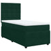 Pat box spring cu saltea, verde închis, 100x200 cm, catifea - WALTI WALTI