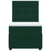 Pat box spring cu saltea, verde închis, 100x200 cm, catifea - WALTI WALTI