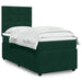 Pat box spring cu saltea, verde închis, 100x200 cm, catifea - WALTI WALTI