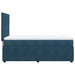 Pat box spring cu saltea, albastru, 100x200 cm, catifea - WALTI WALTI