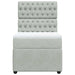 Pat box spring cu saltea, gri deschis, 100x200 cm, catifea - WALTI WALTI