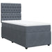 Pat box spring cu saltea, gri închis, 100x200 cm, catifea - WALTI WALTI
