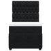 Pat box spring cu saltea, negru, 100x200 cm, catifea - WALTI WALTI