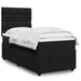 Pat box spring cu saltea, negru, 100x200 cm, catifea - WALTI WALTI