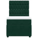 Pat box spring cu saltea, verde închis, 100x200 cm, catifea - WALTI WALTI