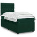 Pat box spring cu saltea, verde închis, 100x200 cm, catifea - WALTI WALTI