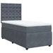 Pat box spring cu saltea, gri închis, 100x200 cm, catifea - WALTI WALTI