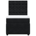 Pat box spring cu saltea, negru, 100x200 cm, catifea - WALTI WALTI