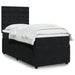 Pat box spring cu saltea, negru, 100x200 cm, catifea - WALTI WALTI