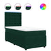 Pat box spring cu saltea, verde închis, 100x200 cm, catifea - WALTI WALTI