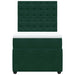 Pat box spring cu saltea, verde închis, 100x200 cm, catifea - WALTI WALTI