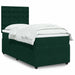 Pat box spring cu saltea, verde închis, 100x200 cm, catifea - WALTI WALTI