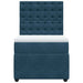 Pat box spring cu saltea, albastru, 100x200 cm, catifea - WALTI WALTI