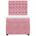 Pat box spring cu saltea, roz, 100x200 cm, catifea - WALTI WALTI