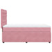 Pat box spring cu saltea, roz, 100x200 cm, catifea - WALTI WALTI