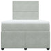 Pat box spring cu saltea, gri deschis, 120x190 cm, catifea - WALTI WALTI