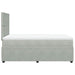Pat box spring cu saltea, gri deschis, 120x190 cm, catifea - WALTI WALTI