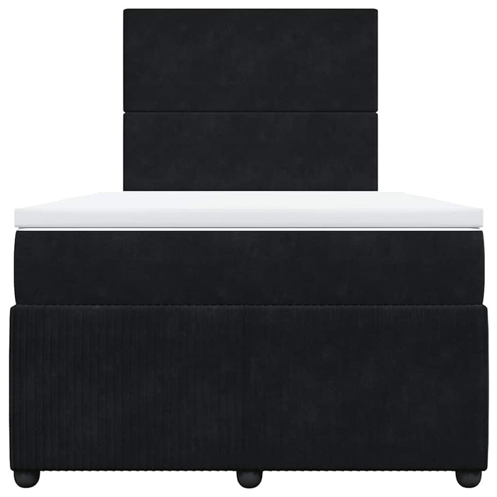 Pat box spring cu saltea, negru, 120x190 cm, catifea - WALTI WALTI