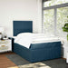 Pat box spring cu saltea, albastru, 120x190 cm, catifea - WALTI WALTI