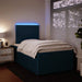 Pat box spring cu saltea, albastru, 120x190 cm, catifea - WALTI WALTI
