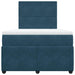 Pat box spring cu saltea, albastru, 120x190 cm, catifea - WALTI WALTI