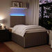 Pat box spring cu saltea, gri deschis, 120x190 cm, catifea - WALTI WALTI