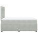 Pat box spring cu saltea, gri deschis, 120x190 cm, catifea - WALTI WALTI