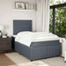 Pat box spring cu saltea, gri închis, 120x190 cm, catifea - WALTI WALTI