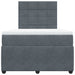 Pat box spring cu saltea, gri închis, 120x190 cm, catifea - WALTI WALTI