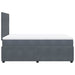 Pat box spring cu saltea, gri închis, 120x190 cm, catifea - WALTI WALTI