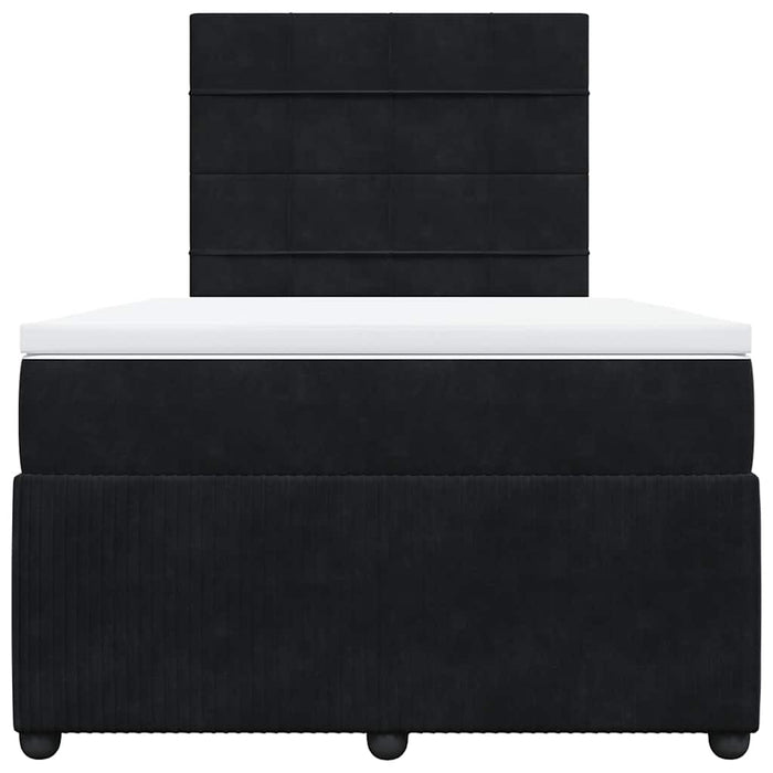 Pat box spring cu saltea, negru, 120x190 cm, catifea - WALTI WALTI