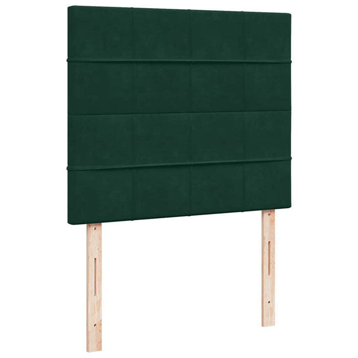 Pat box spring cu saltea, verde închis, 120x190 cm, catifea - WALTI WALTI