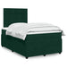 Pat box spring cu saltea, verde închis, 120x190 cm, catifea - WALTI WALTI