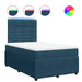 Pat box spring cu saltea, albastru, 120x190 cm, catifea - WALTI WALTI