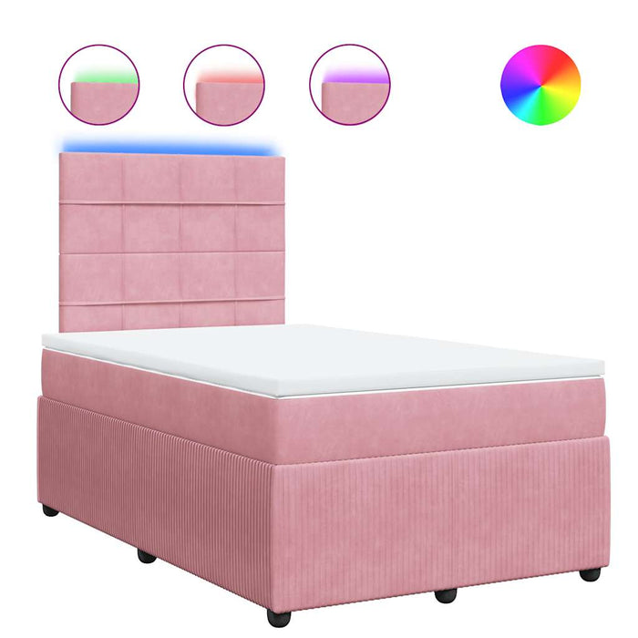 Pat box spring cu saltea, negru, 120x190 cm, catifea - WALTI WALTI